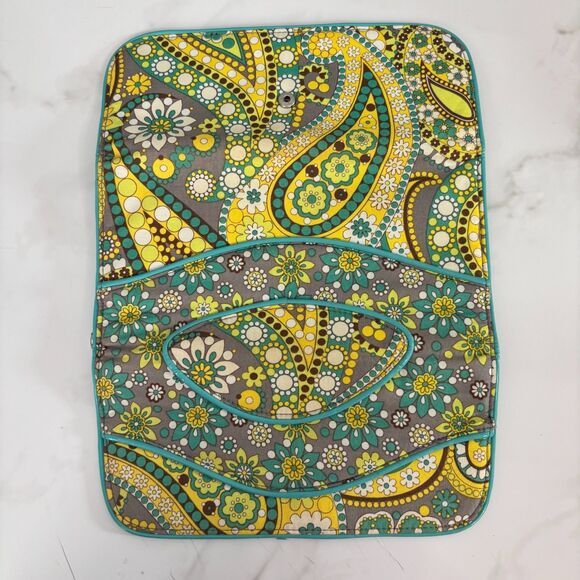 Vera Bradley Lemon Parfait Making Waves Folding Clutch Wallet Purse Yellow Teal - Picture 3 of 6